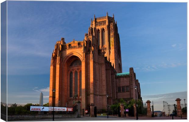 LIVERPOOL ANGLICAN CATHEDRAL NORTH FRONT Canvas Print by John Hickey-Fry