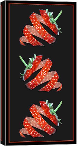 Strawberry Peel Canvas Print by Alice Gosling