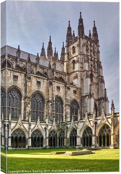 Canterbury Cathedral Canvas Print by Alice Gosling