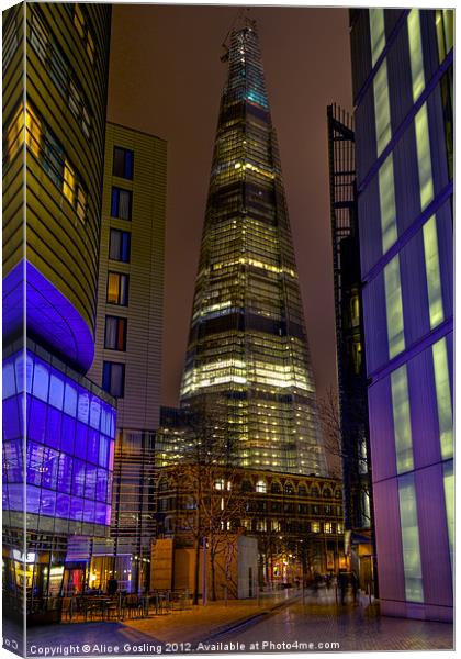 The Shard - London Canvas Print by Alice Gosling
