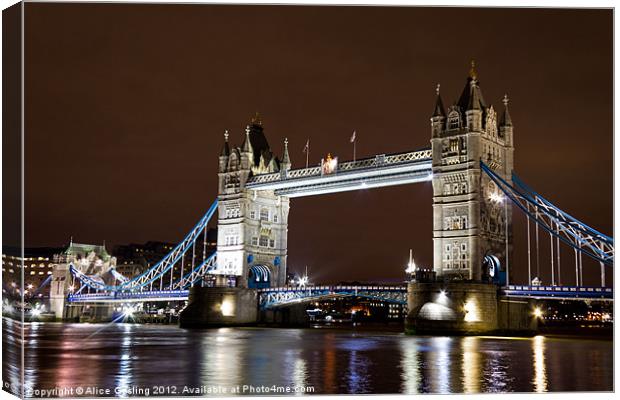 Tower Bridge Canvas Print by Alice Gosling