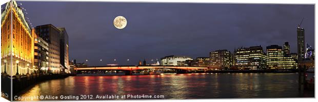 London Bridge Panorama Canvas Print by Alice Gosling