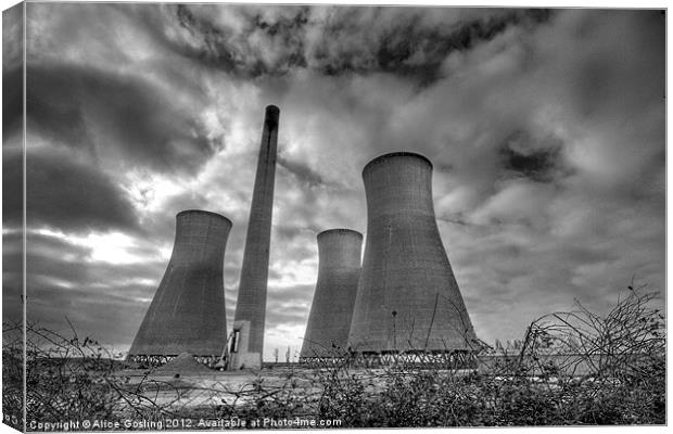Richborough Cooling Towers Canvas Print by Alice Gosling