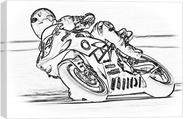 Motorbike Racing Canvas Print by Alice Gosling