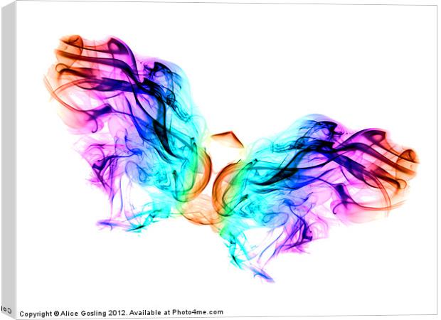 Butterfly in Smoke Canvas Print by Alice Gosling