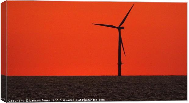 Ocean wind turbine Canvas Print by Lawson Jones