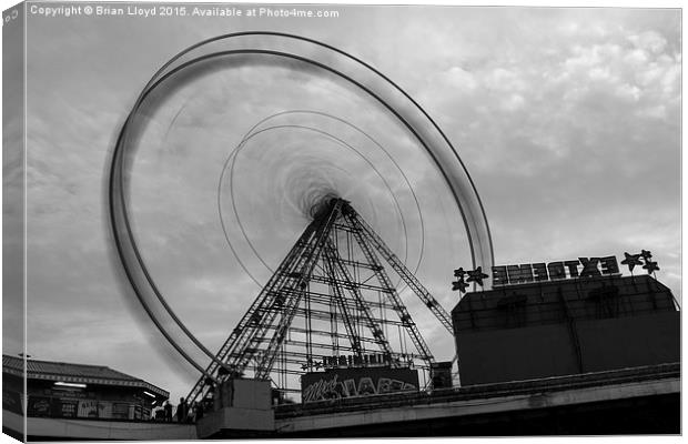 Blackpool Ferris Wheel Canvas Print by Brian Lloyd