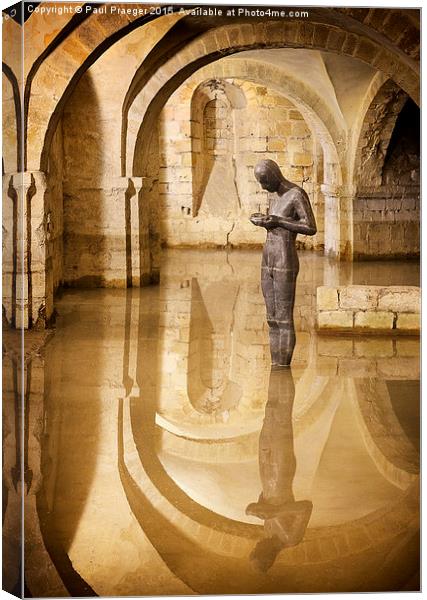  Flooded Crypt of Winchester Cathedral Canvas Print by Paul Praeger