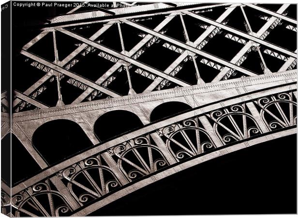  Eiffel Tower structure Canvas Print by Paul Praeger