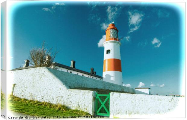Souter Lighthouse Canvas Print by andrew blakey