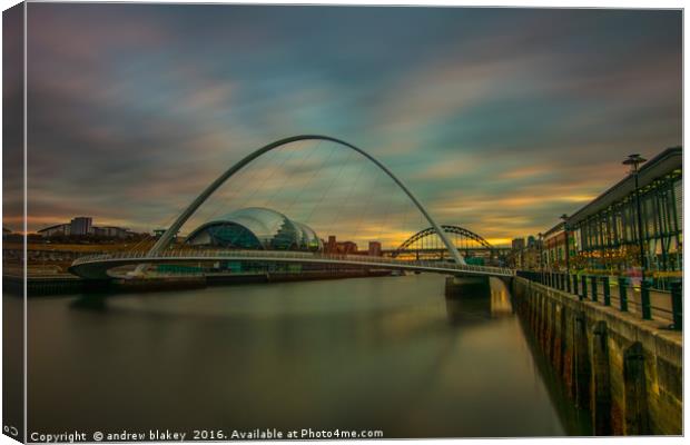 Quayside Sunset Canvas Print by andrew blakey