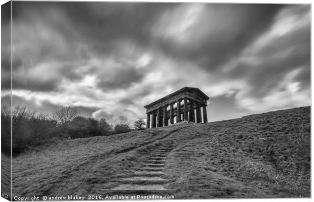 Penshaw monument during showers Canvas Print by andrew blakey