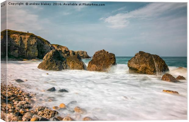 The Majestic Power of Four Sisters Waves Canvas Print by andrew blakey