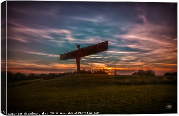 Majestic Angel of the North Canvas Print by andrew blakey