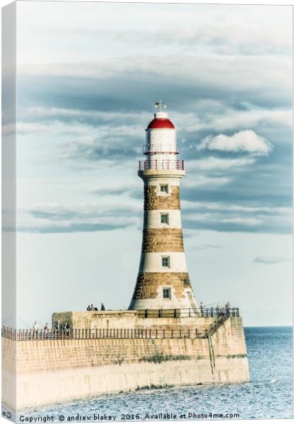 A postcard from Roker Canvas Print by andrew blakey