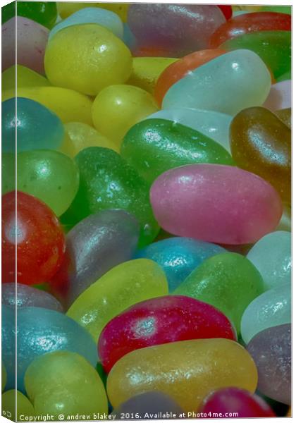 Heavenly Rainbow Jelly Beans Canvas Print by andrew blakey