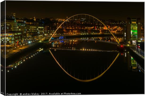 Quayside after dark Canvas Print by andrew blakey