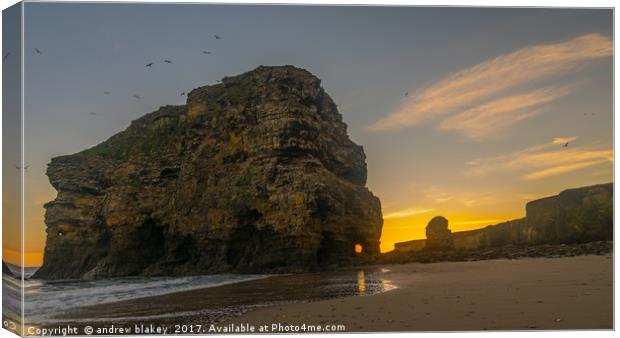 Sunrise at the Rock Canvas Print by andrew blakey