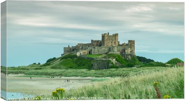 Bamburgh Castle Canvas Print by andrew blakey
