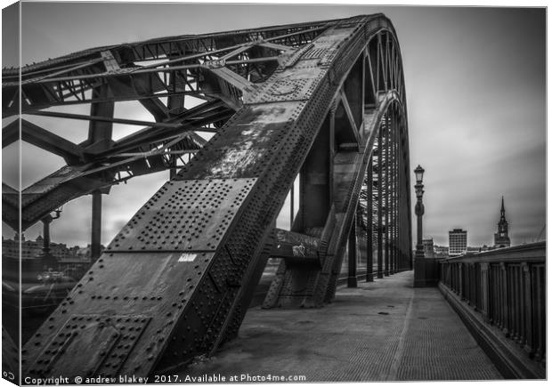 Tyne Bridge Walkway Canvas Print by andrew blakey