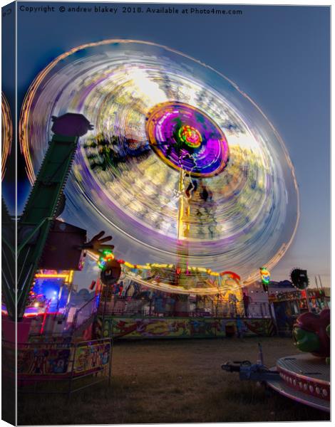 Spin at Newcastle Hoppings Canvas Print by andrew blakey