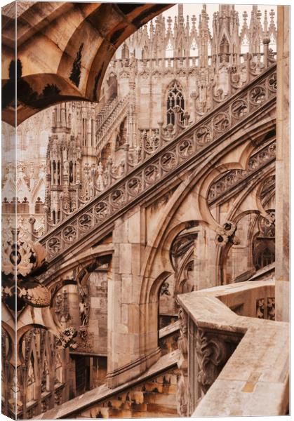 Duomo Gothic Canvas Print by Richard Downs