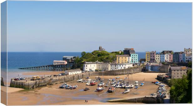 Tenby Harbour Canvas Print by Richard Downs