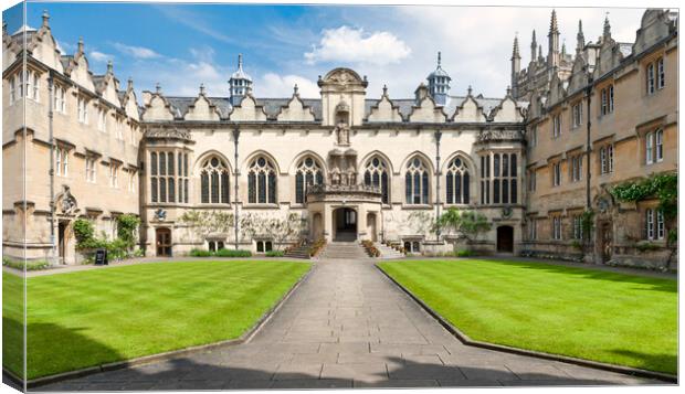 Oriel College, Oxford Canvas Print by Richard Downs