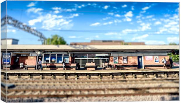 Miniature People at the Station Canvas Print by John Williams