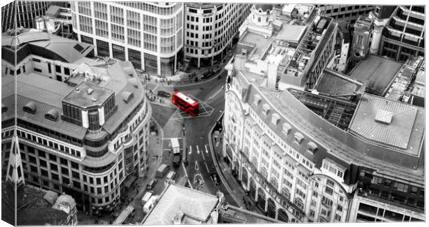 Red Bus of London Canvas Print by John Williams