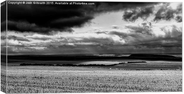  Patch of light on top of Bilsdale Canvas Print by Josh Gilbraith