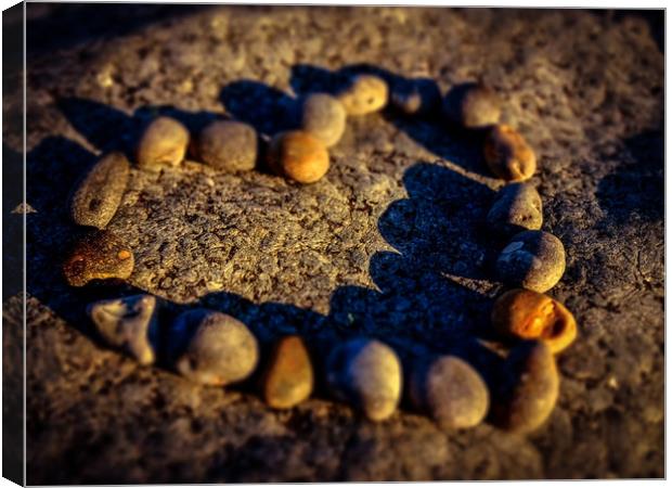 love set in stone Canvas Print by chris elgood