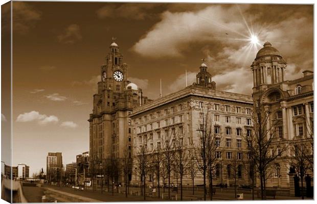  The Liver Building, Liverpool, UK Canvas Print by Gregg Howarth