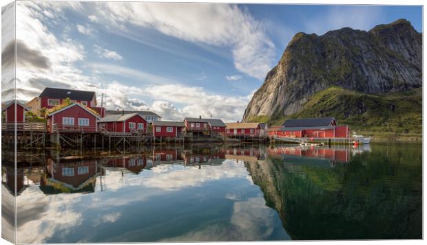 Fishing Village in Norway Canvas Print by Eirik Sørstrømmen