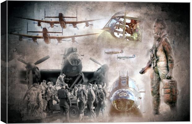 Montage - Lest We Forget Canvas Print by David Stanforth