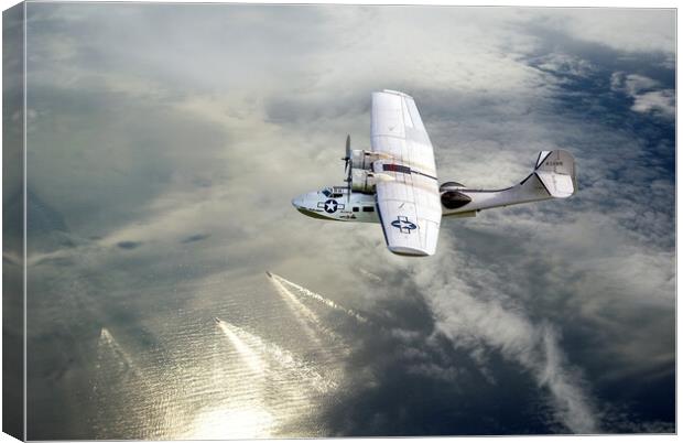 Catalina on Patrol Canvas Print by David Stanforth