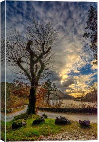 Golden Light on Thirlmere Canvas Print by Pete Watson