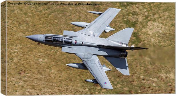 Royal Air Force  Tornado GR4 Low Level in Wales Canvas Print by Darren Willmin