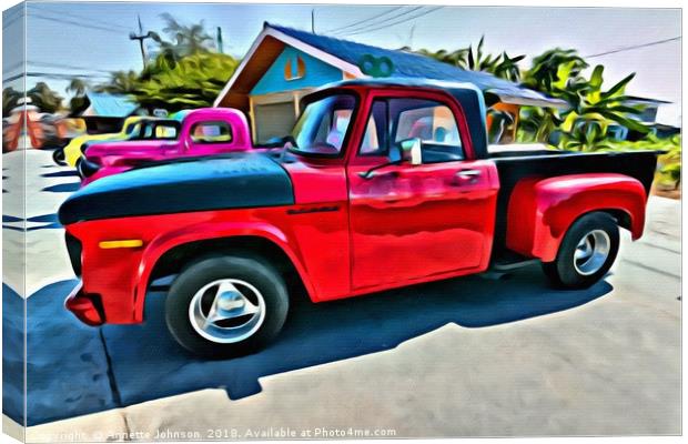 Classic Dodge S Pick Up Canvas Print by Annette Johnson