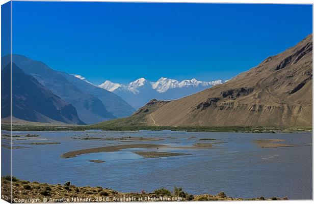 Pamir Mountains in the Wakhan Valley #2 Canvas Print by Annette Johnson
