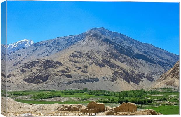 Pamir Mountains in the Wakhan Valley #4 Canvas Print by Annette Johnson
