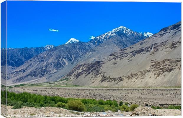 Pamir Mountains in the Wakhan Valley #6 Canvas Print by Annette Johnson