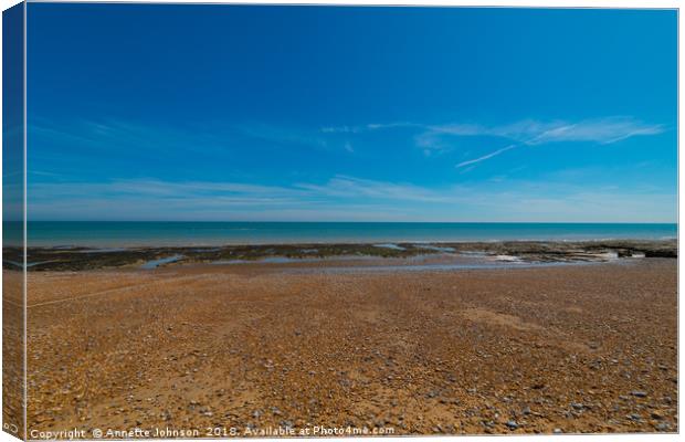 Bexhill Beach #3 Canvas Print by Annette Johnson