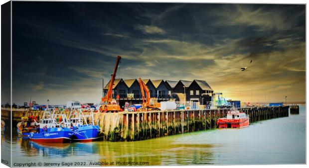 Whitstable Harbour Canvas Print by Jeremy Sage