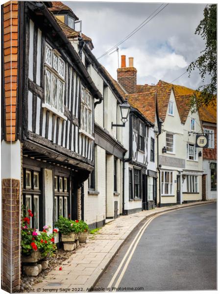 Historic Charm in Rye's Mint Street Canvas Print by Jeremy Sage