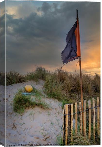 Magical Sunset at Greatstone Beach Canvas Print by Jeremy Sage