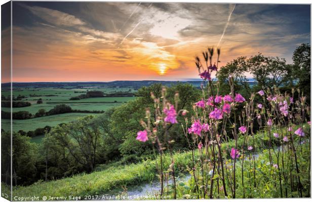 Majestic Sunset Overlooking Wye Downs Canvas Print by Jeremy Sage