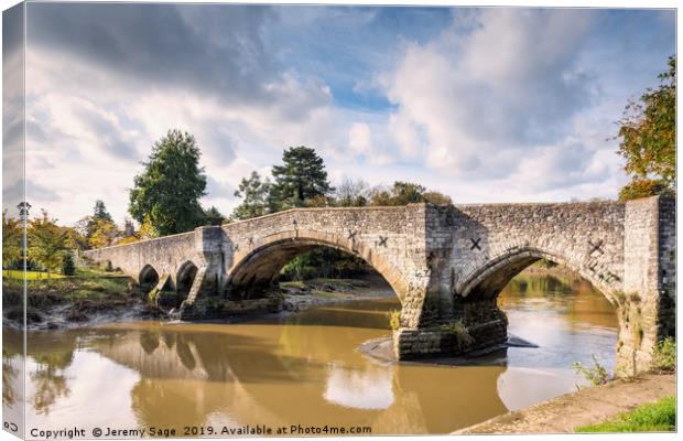 The Ancient Arched Crossing Canvas Print by Jeremy Sage