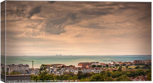 English Channel Coastline Canvas Print by Jeremy Sage