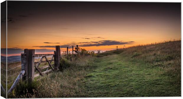 A Colourful Sunset Walk in Kent Canvas Print by Jeremy Sage